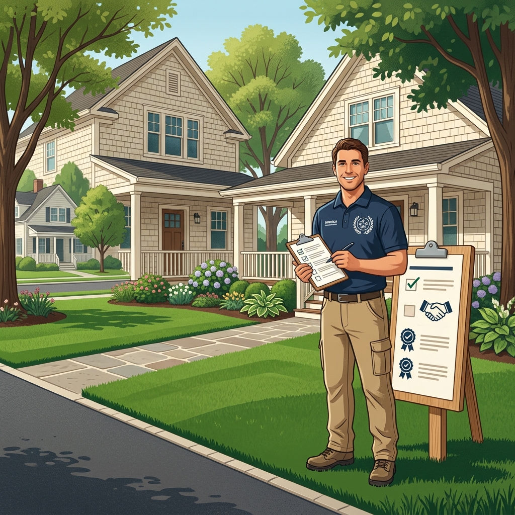 Illustrated guide to choosing a lawn care service in CT