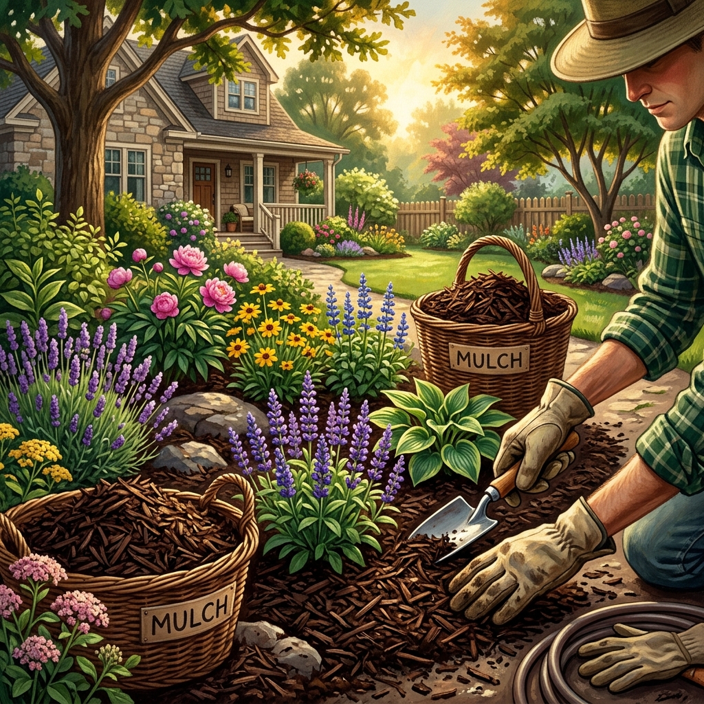 Illustrated guide to mulching timing in Connecticut